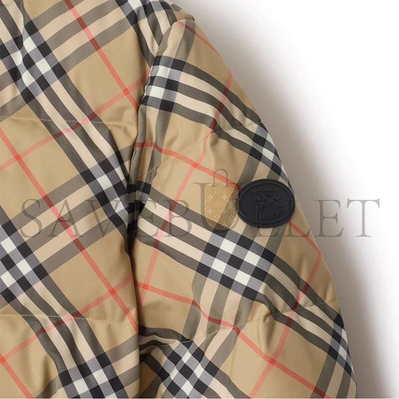 BURBERRY WATTIERTE NYLON-KAPUZENJACKE IN CHECK 81102401